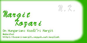 margit kozari business card